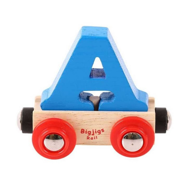 Bigjigs Rail Vagónek dřevěné vláčkodráhy - Písmeno A
