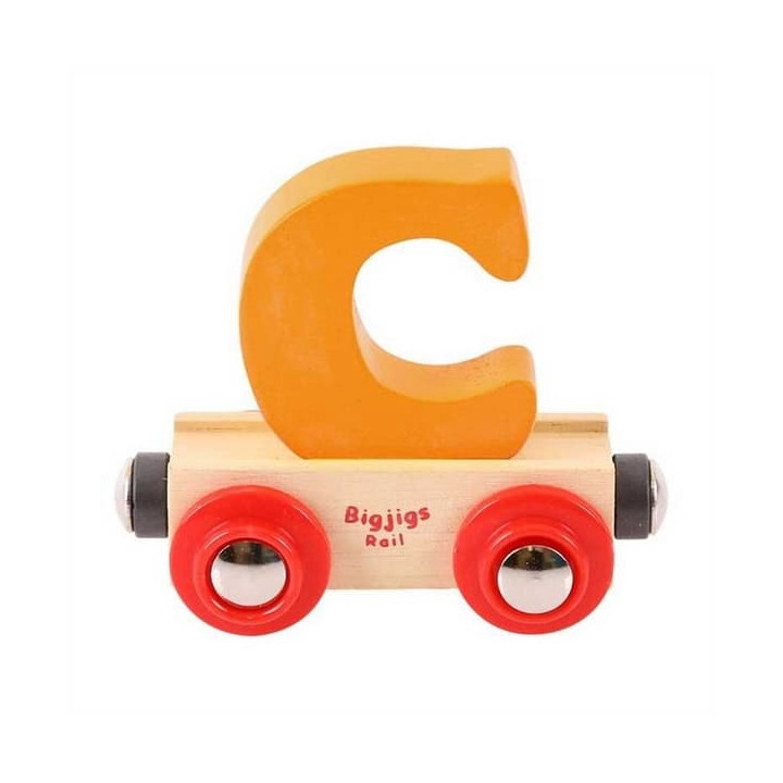 Bigjigs Rail Vagónek dřevěné vláčkodráhy - Písmeno C