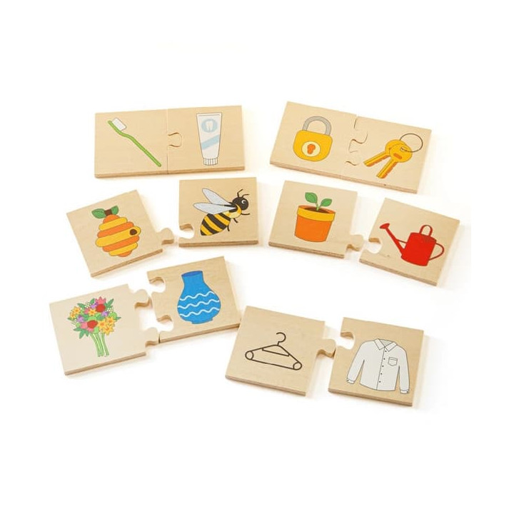 Bigjigs Toys Didaktické puzzle Co k sobě patří