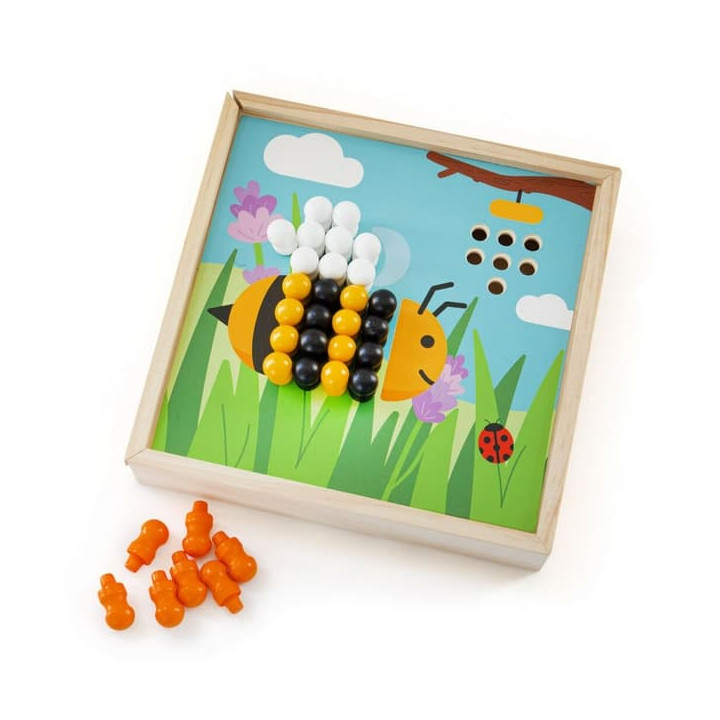 Bigjigs Toys Dřevěná mozaika Zahrádka