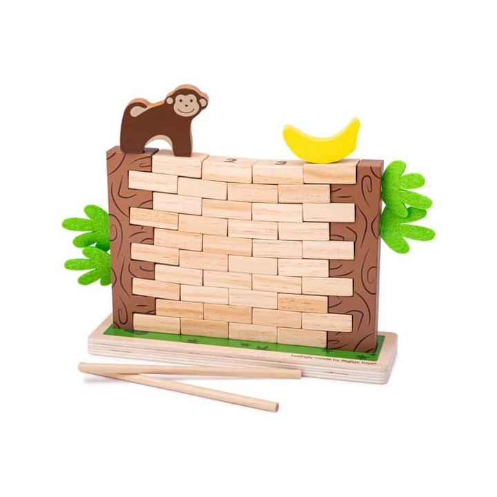 Bigjigs Toys Dřevěná motorická hra Řítící se džungle