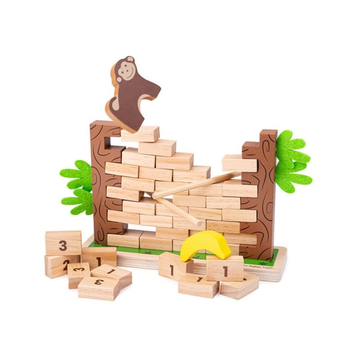 Bigjigs Toys Dřevěná motorická hra Řítící se džungle