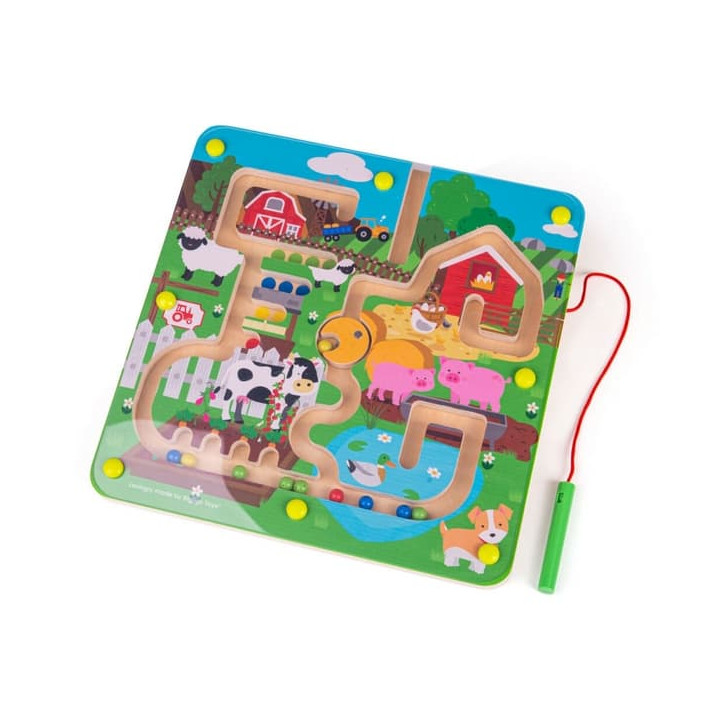 Bigjigs Toys Magnetické bludiště Farma
