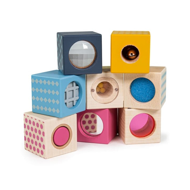 Bigjigs Toys Smyslové kostky
