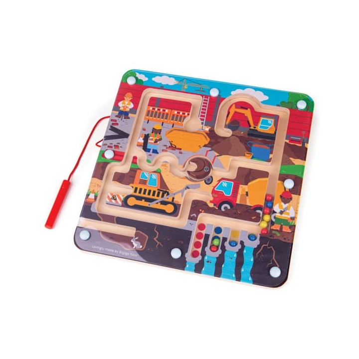 Bigjigs Toys Magnetické bludiště Staveniště