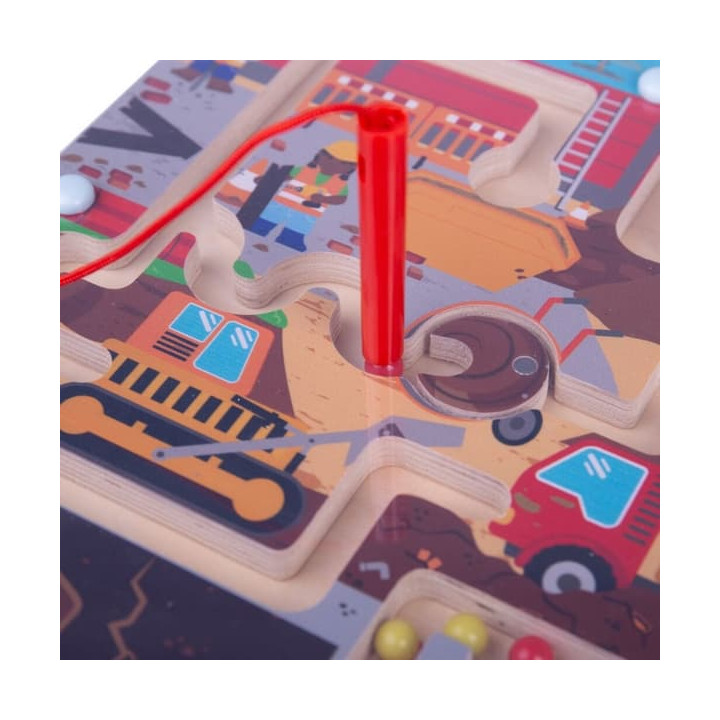 Bigjigs Toys Magnetické bludiště Staveniště