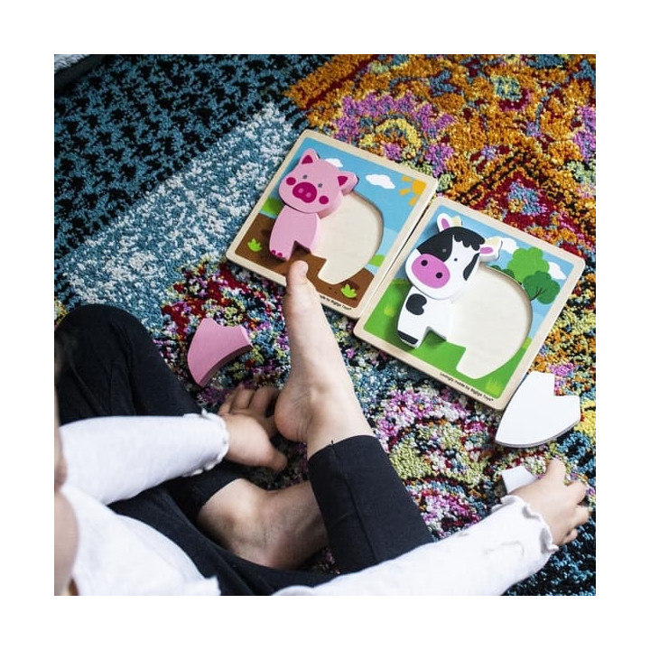 Bigjigs Toys Vkládací puzzle Kravička