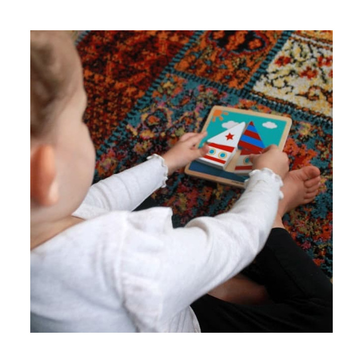 Bigjigs Toys Vkládací puzzle Plachetnice