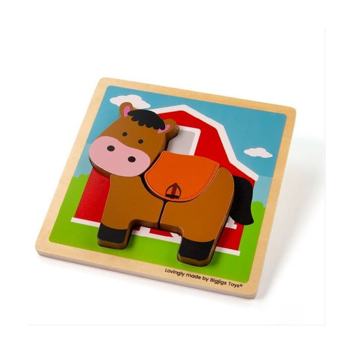 Bigjigs Toys Vkládací puzzle Koník