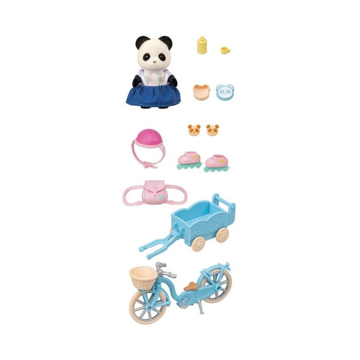 Sylvanian Families - Panda a cyklo-bruslařský set