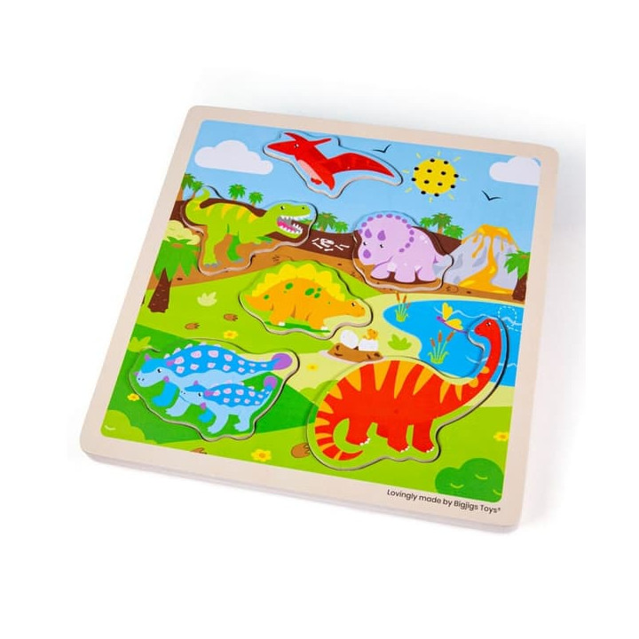 Bigjigs Toys Vkládačka se zvukem Dinosauři