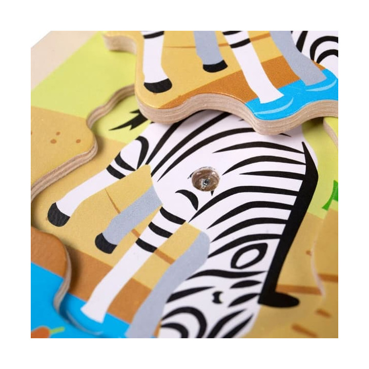 Bigjigs Toys Vkládačka se zvukem Safari