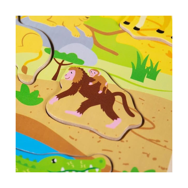 Bigjigs Toys Vkládačka se zvukem Safari