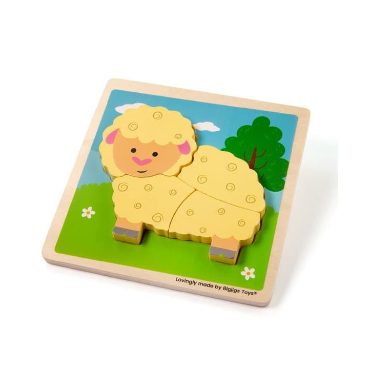 Bigjigs Toys Vkládací puzzle Ovečka