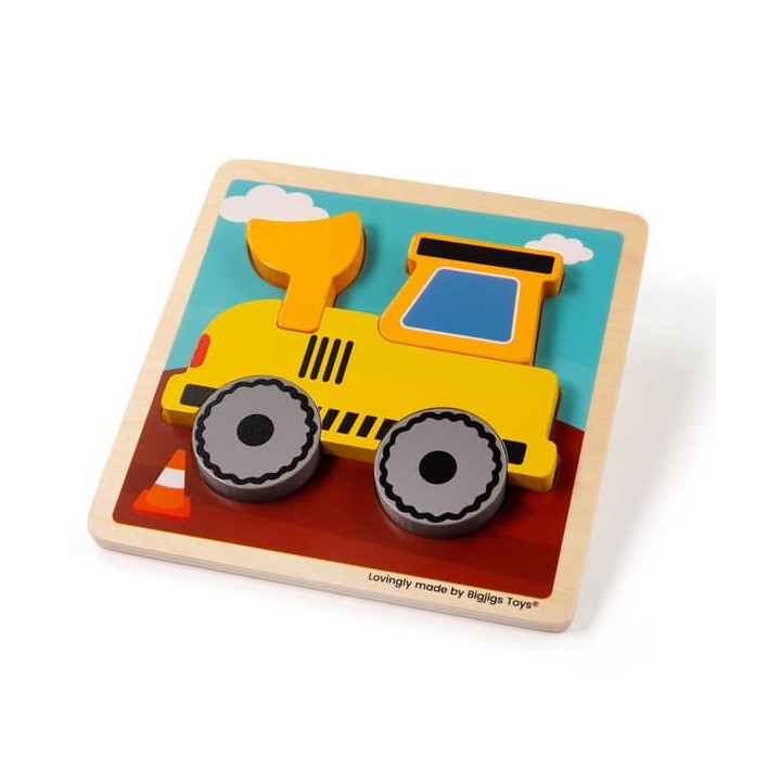 Bigjigs Toys Vkládací puzzle Bagr