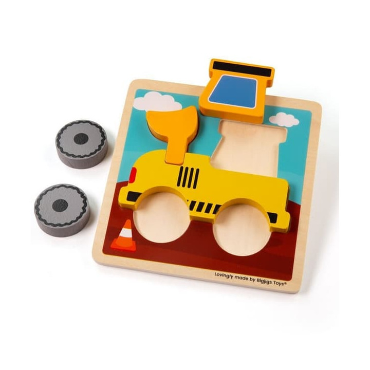 Bigjigs Toys Vkládací puzzle Bagr