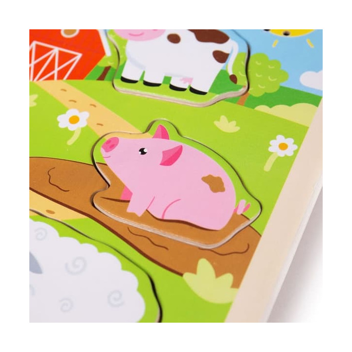 Bigjigs Toys Vkládačka se zvukem Farma