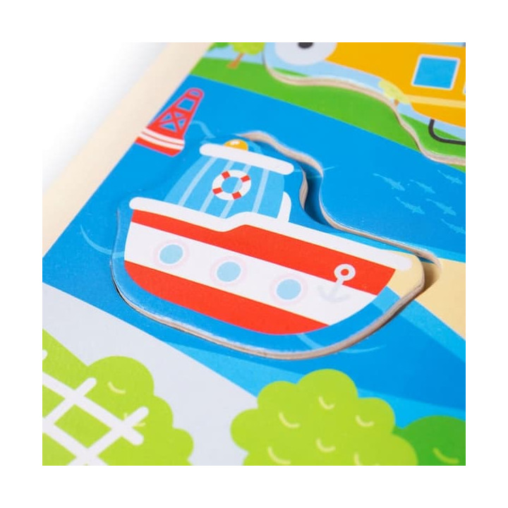 Bigjigs Toys Vkládačka se zvukem Doprava