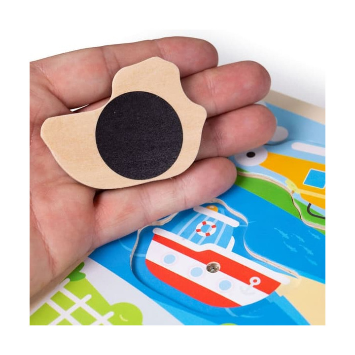 Bigjigs Toys Vkládačka se zvukem Doprava