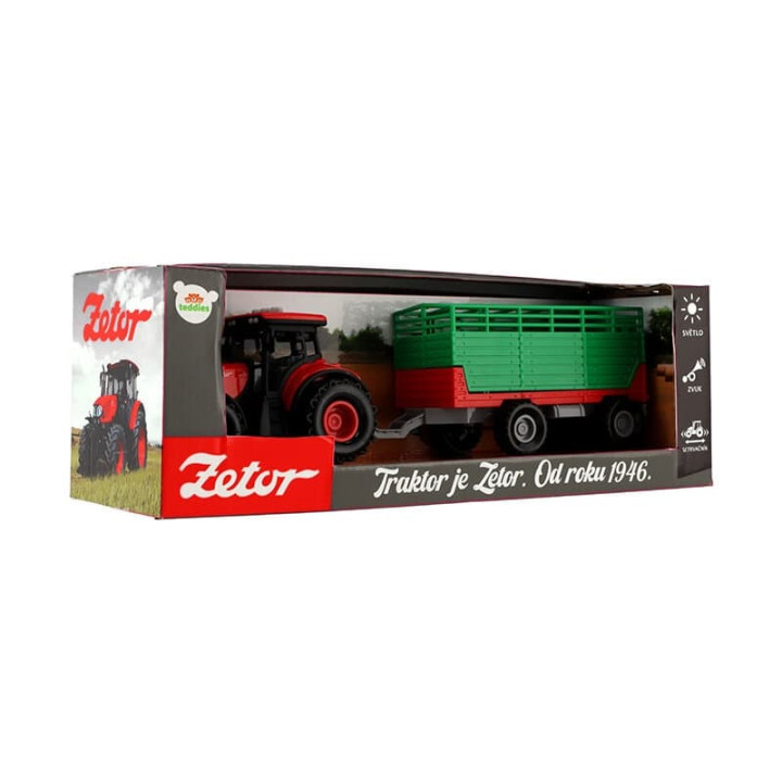 Traktor Zetor s vlekem na setrvačník se světlem a zvukem