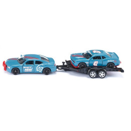 SIKU Super 2565 - Dodge Charger se závodním autem na vleku 1:55