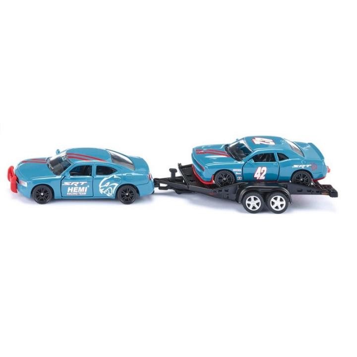 SIKU Super 2565 - Dodge Charger se závodním autem na vleku 1:55