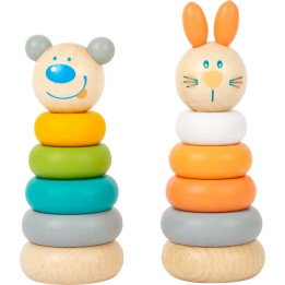 Small Foot Nasazovací věž pastelová 1 ks králiček