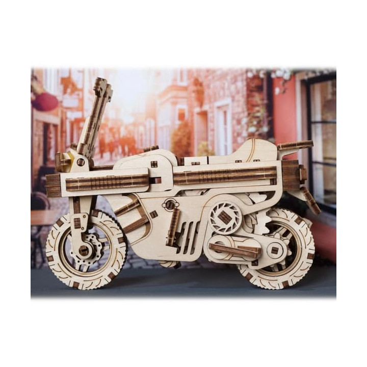 Ugears 3D dřevěné mechanické puzzle Skládací skútr