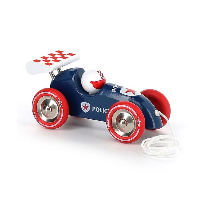 Vilac Tahací závodní auto s křídlem policejní