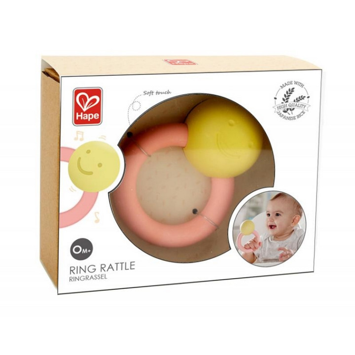 Hape ECO BABY - Chrastítko prstýnek