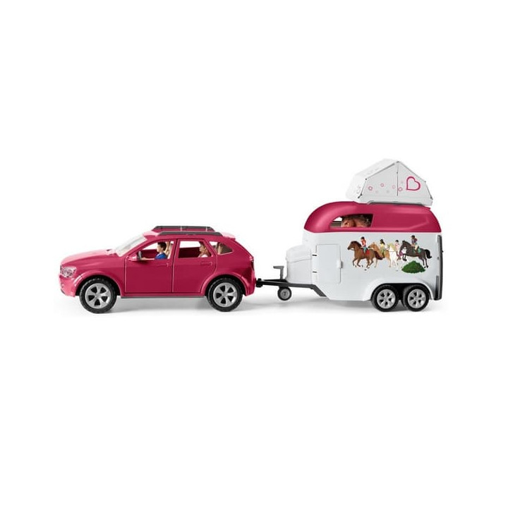 Schleich 42535 Dobrodružné auto s přívěsem a koněm