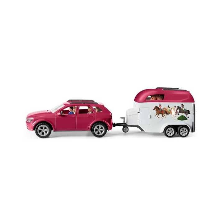 Schleich 42535 Dobrodružné auto s přívěsem a koněm