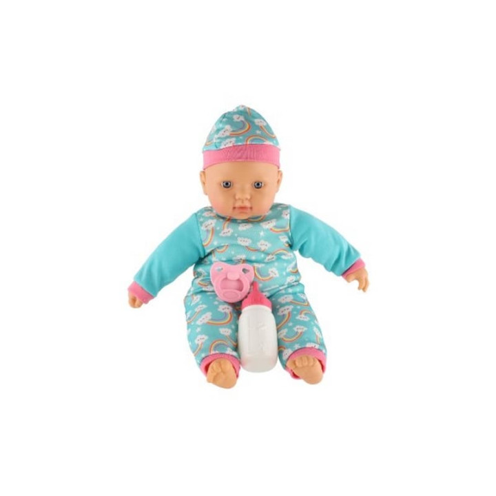 Panenka miminko 40cm měkké tělo s lahvičkou s dudlíkem