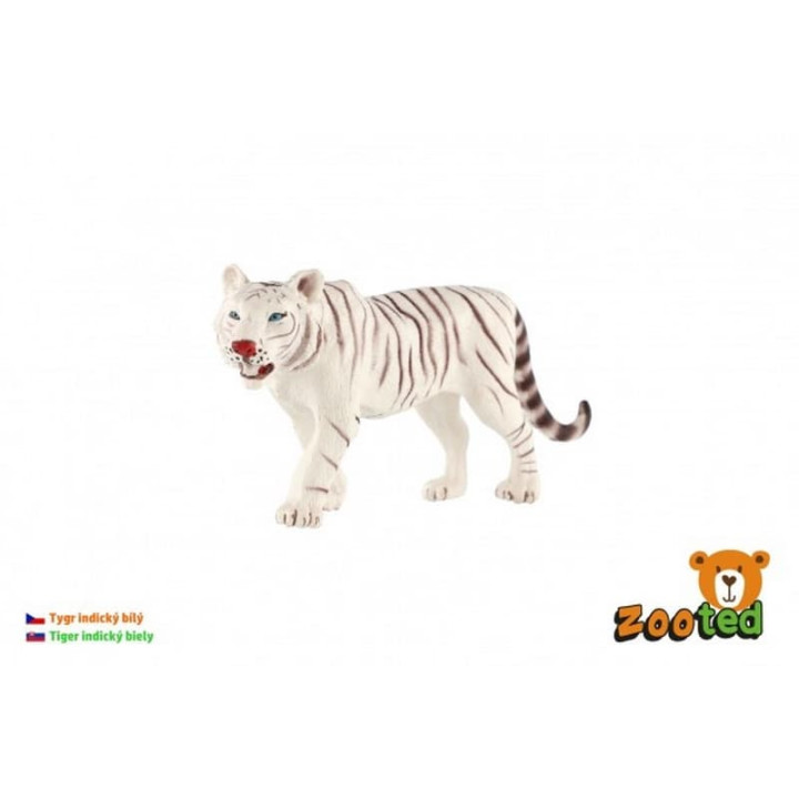 Tygr indický bílý zooted plast 14cm
