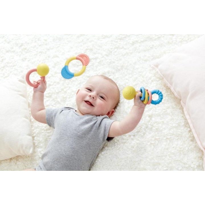 Hape ECO BABY - Sada chrastítek a kousátek