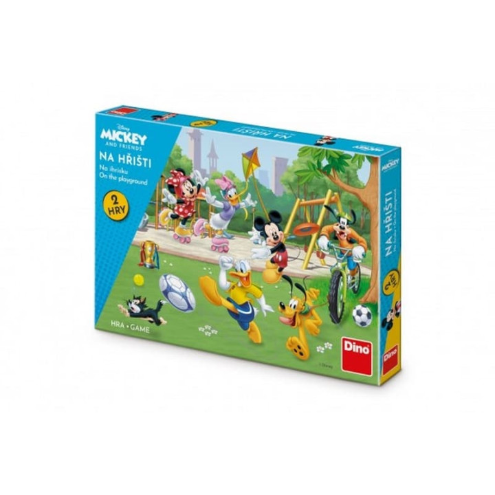 Mickey a kamarádi na hřišti 2v1 dětské společenské hry v krabici 33,5x23x3,5cm