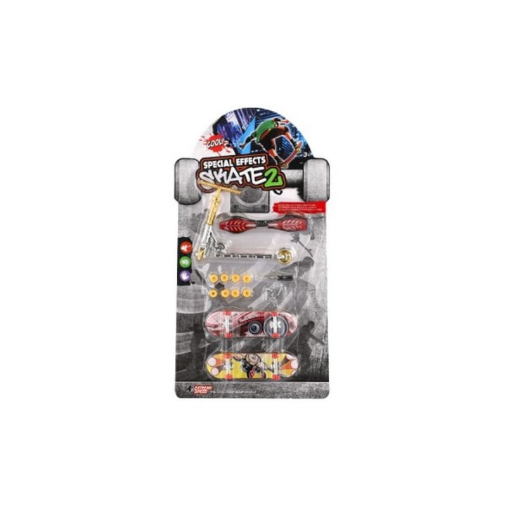 Sada skateboard šroubovací, koloběžka prstová, waveboard plast s doplňky