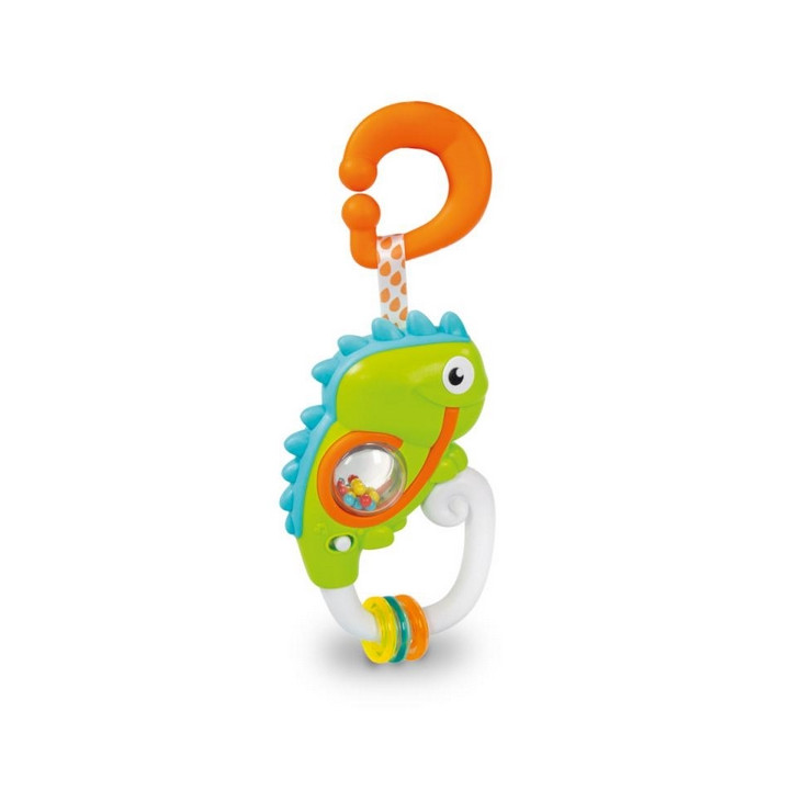 Elektronické chrastítko s úchytem - Chameleon