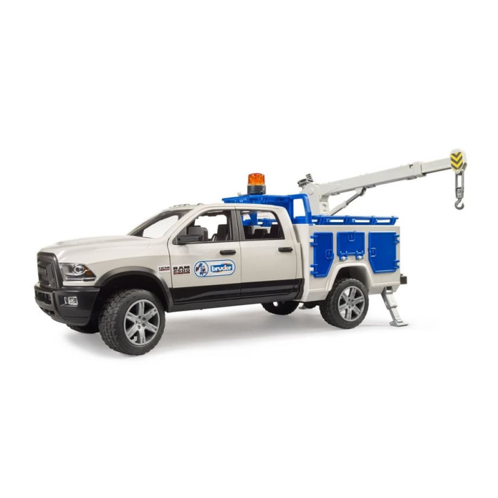 Bruder 2509 Terénní auto RAM s otočným majákem a hydraulickou rukou