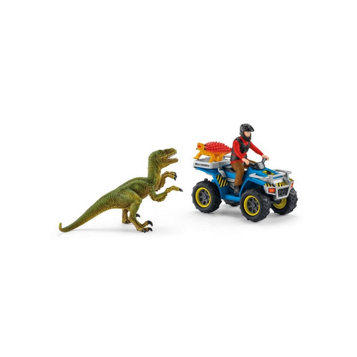 Schleich 41466 Útěk před Velociraptorem na čtyřkolce