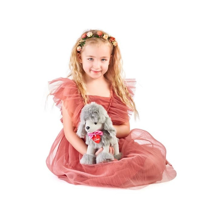 Pudlík šedý Lily, 25cm