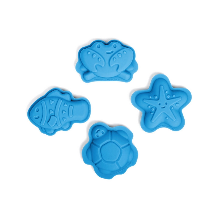Bigjigs Toys Silikonové formičky modré Ocean