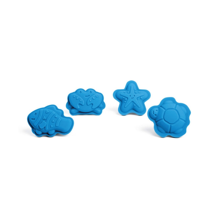 Bigjigs Toys Silikonové formičky modré Ocean