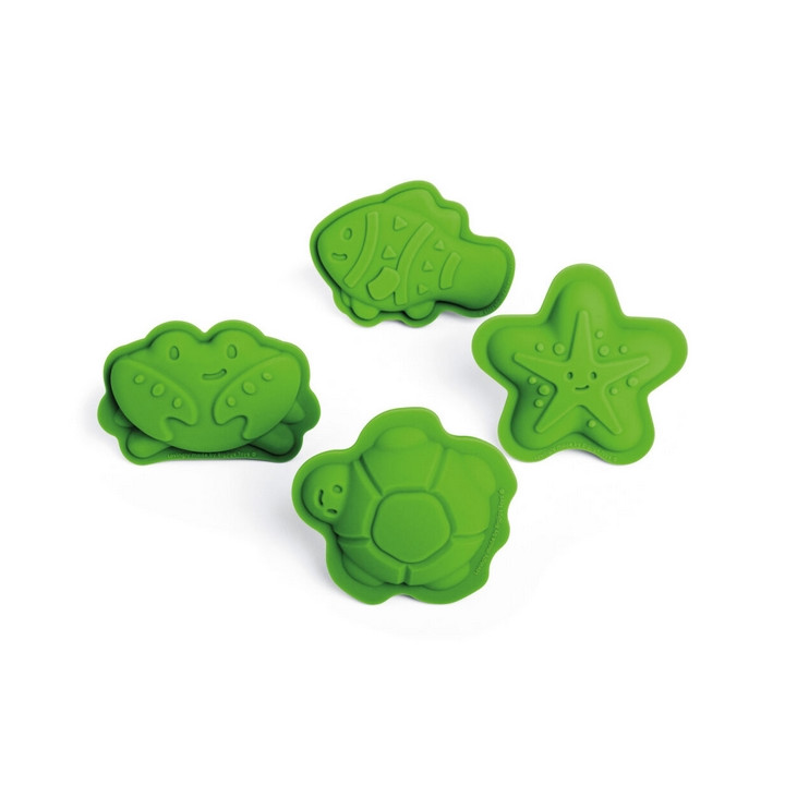 Bigjigs Toys Silikonové formičky zelené Meadow