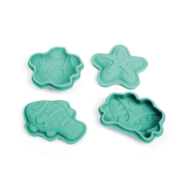 Bigjigs Toys Silikonové formičky zelené Eggshell