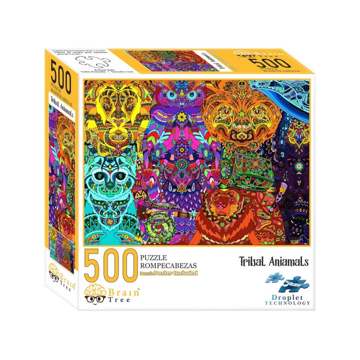 Brain Tree Puzzle Kmenová zvířata 500 dílků