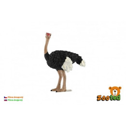 Pštros dvouprstý zooted plast 11cm v sáčku