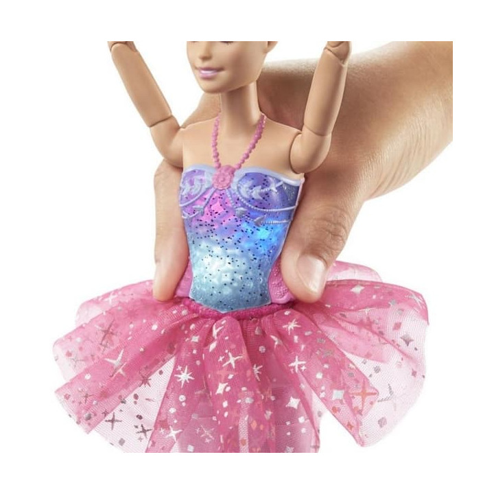 Barbie svítící magická baletka s růžovou sukní