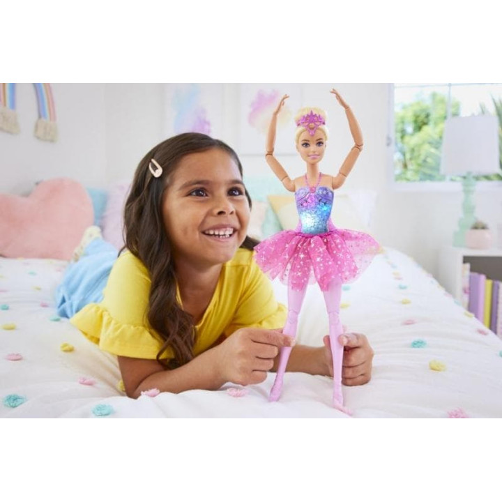 Barbie svítící magická baletka s růžovou sukní