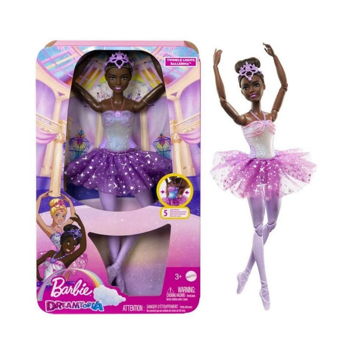 Barbie svítící magická baletka s fialovou sukní